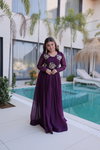 Ka 1222 Silver Crunchy With Beads Embroidery Work Gown Wholesale Market In Surat